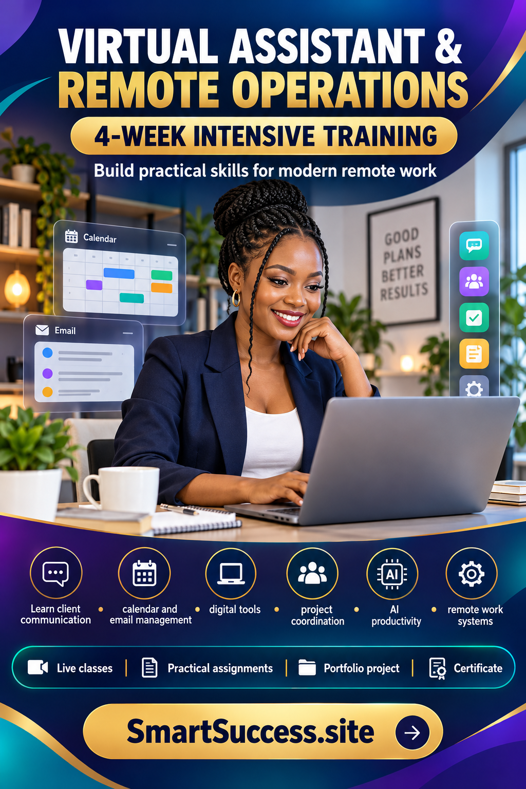 Virtual Assistant and Remote Operations Professional flyer